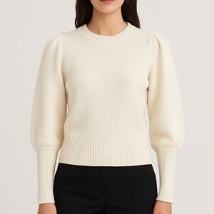 Philosophy Ivory Puff Sleeve Sweater – Size XS